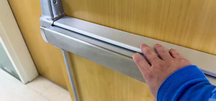 Installing a Push Bar on a Door Westland
